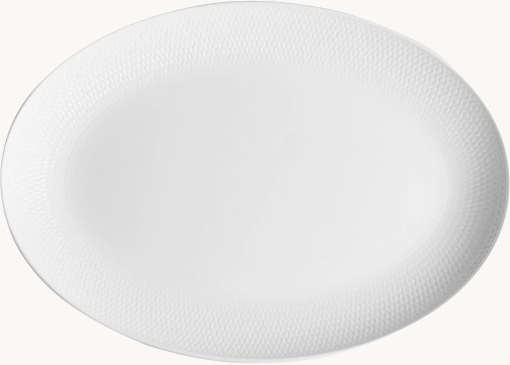 Oválny podnos z jemného kostného porcelánu Gio
