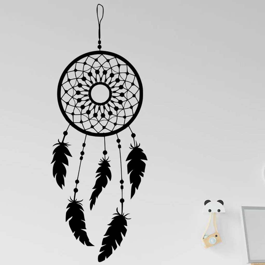 Veselá Stena Samolepka Lapač snov ornament Farba: fialová, Veľkosť: 40 x 107 cm