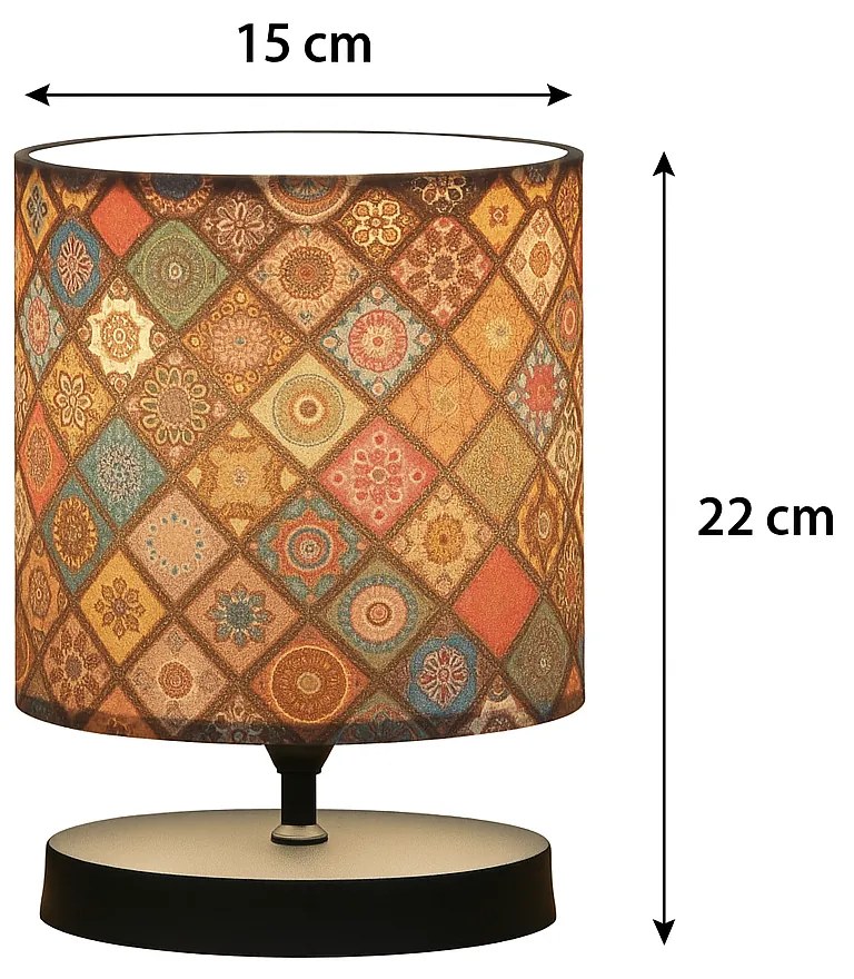 Stolná lampa Elena čierna/viacfarebná