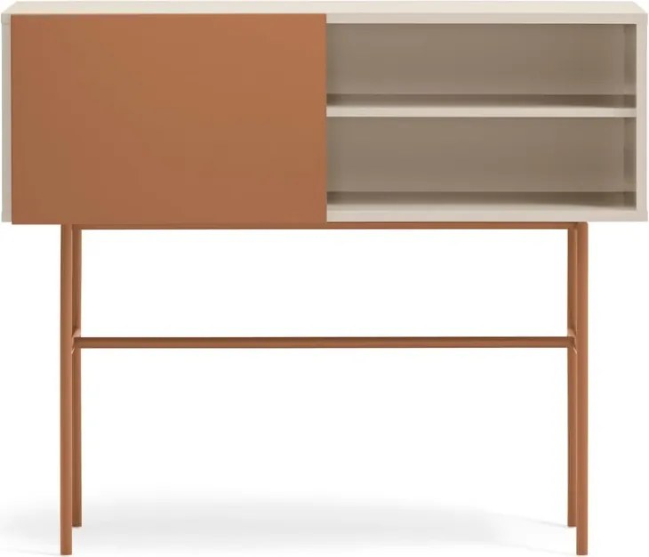 Konzolový stolík v béžovo-tehlovej farbe 35x110 cm Nube – Teulat