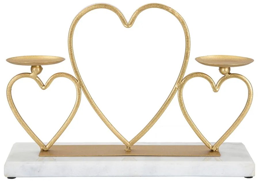 Svietnik v zlatej a bielej farbe Mauro Ferretti