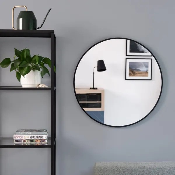 Baltica Design - LED zrkadlo s podsvietením BRIGHT 15W/230V 4500K, priemer 60 cm, IP65, čierne