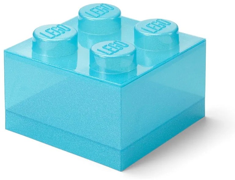 Svetlomodrý plastový detský úložný box 25x25x18 cm – LEGO®