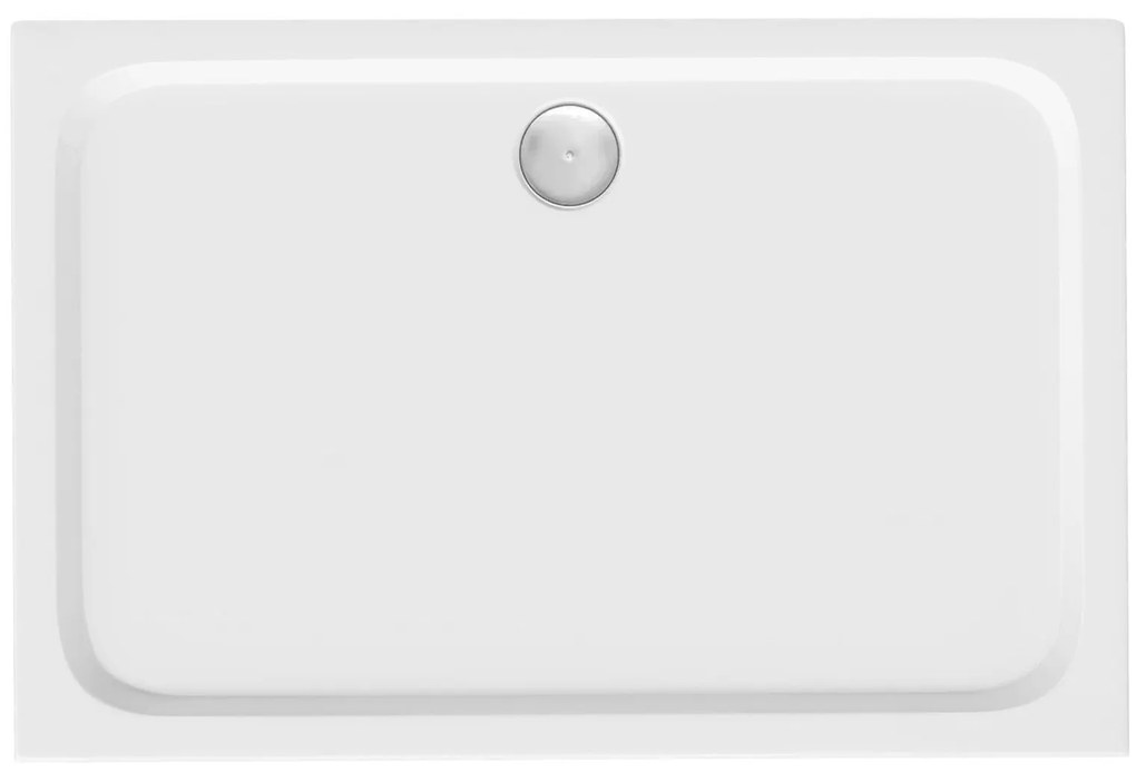 Rea Belmond, akrylová sprchová vanička 100x80x5 cm, biela lesklá, REA-K4372