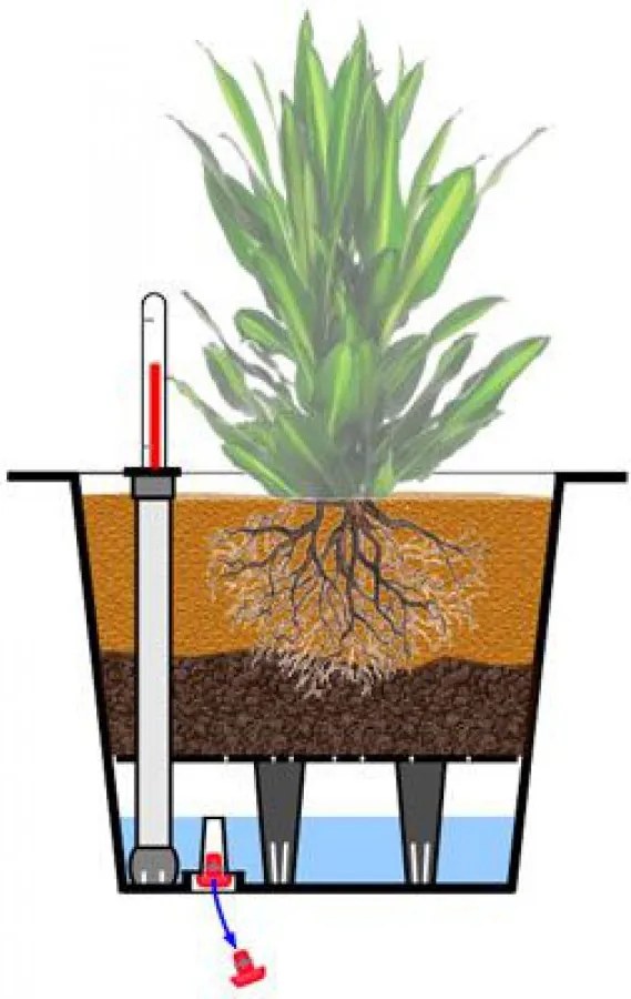 Kvetináč BLOCK, pozink, výška 100 cm, antracit, vr. zavlaž. systému