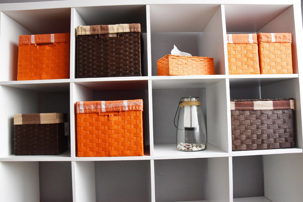 Úložný box s vekom hnedy Rozmery (cm): 40x29, v. 28