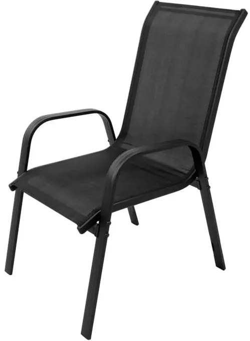 Set štyroch záhradných stoličiek SOFIA čierne (4 ks)