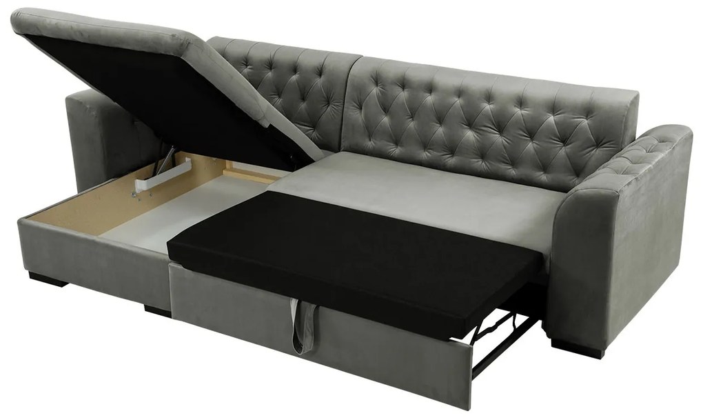 Elegantná sedacia súprava London, sivá Magic Velvet