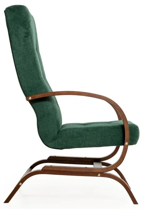 Kreslo Lux, zelená (AN 3207/orech)