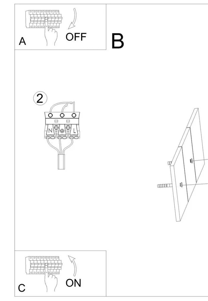 Nástenné LED svietidlo Pinne 200, 1x LED 50w, 3000k, w