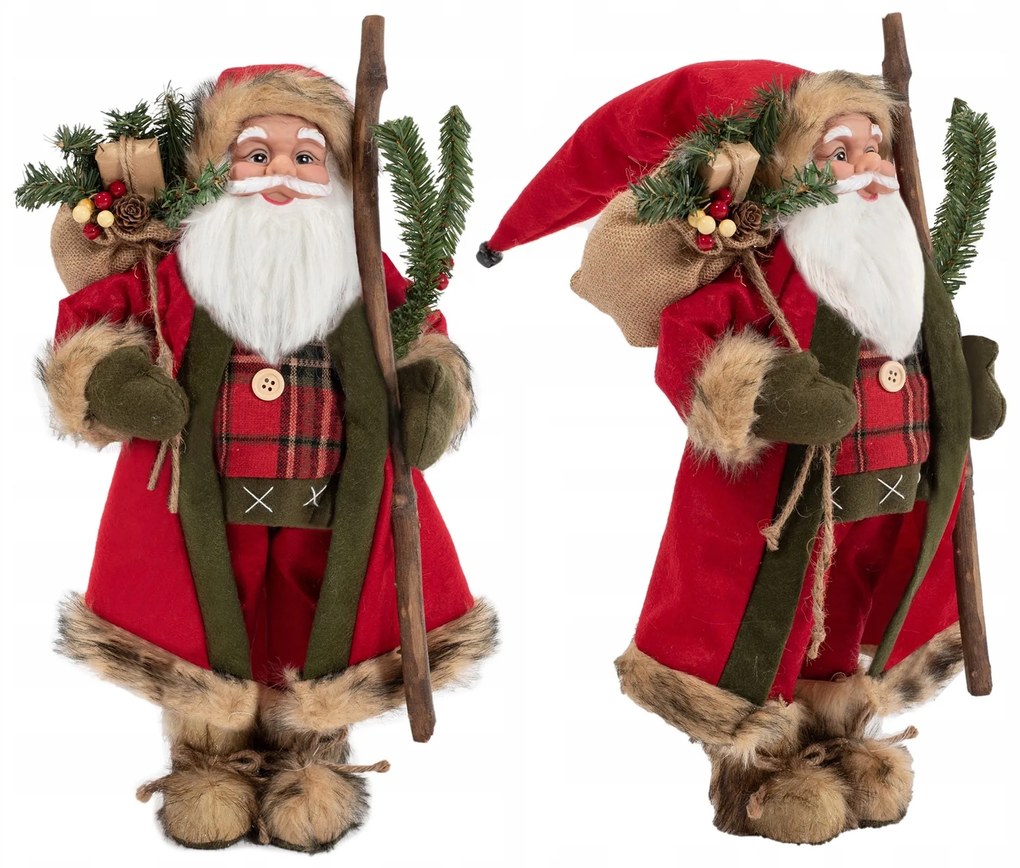 Figurka Santa Clause Mikolaj 60 cm červená