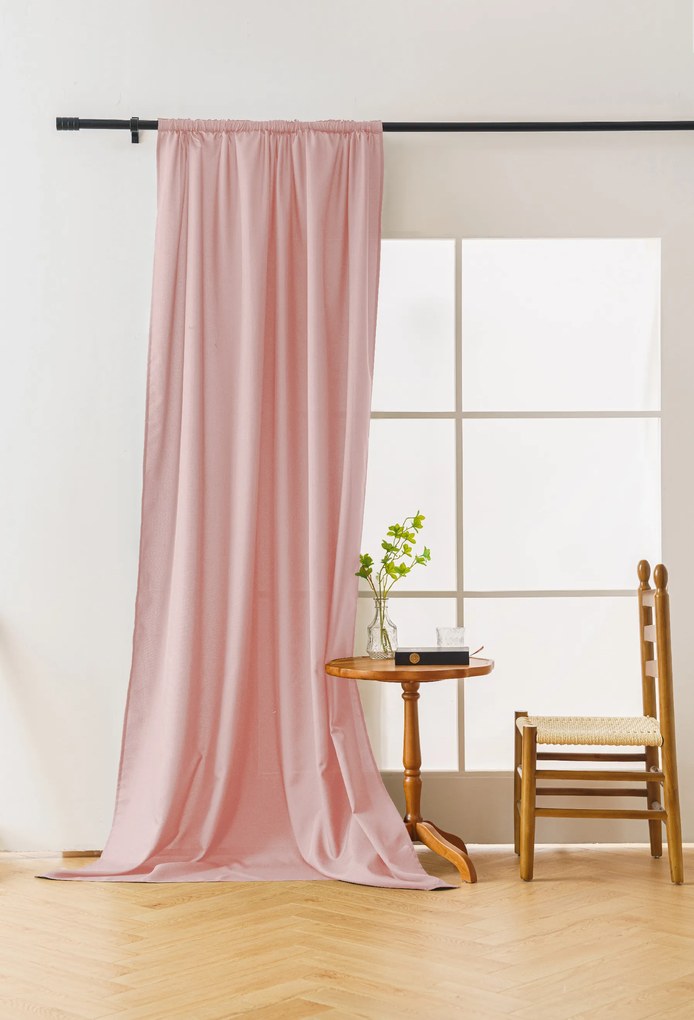 Záves OXFORD LIGHT 140x250 cm, ružový Zavesenie: Riasiaca páska