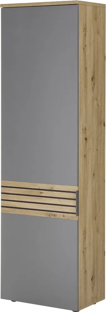 Predsieňová šatníková skriňa Milan, dub artisan/šedá