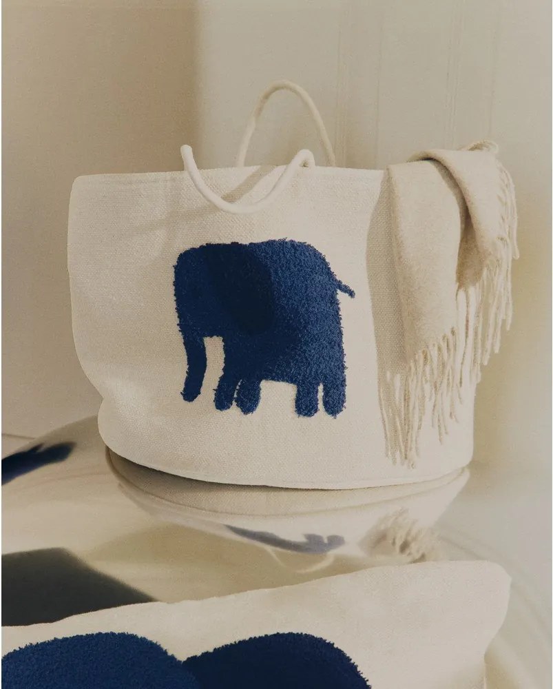 Slonovinový látkový detský kôš na hračky ø 45x30 cm Tandani – Kave Home