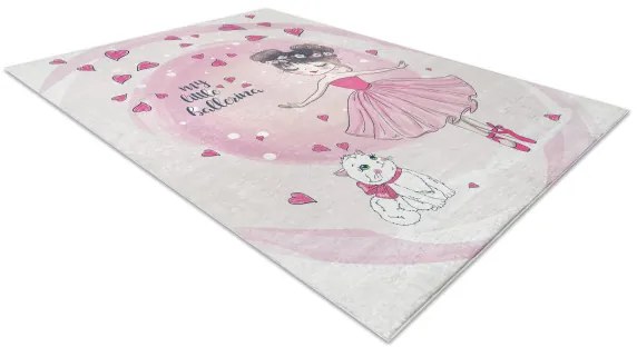 Detský koberec protišmykový BAMBINO 2161 Ballerina, ružový
