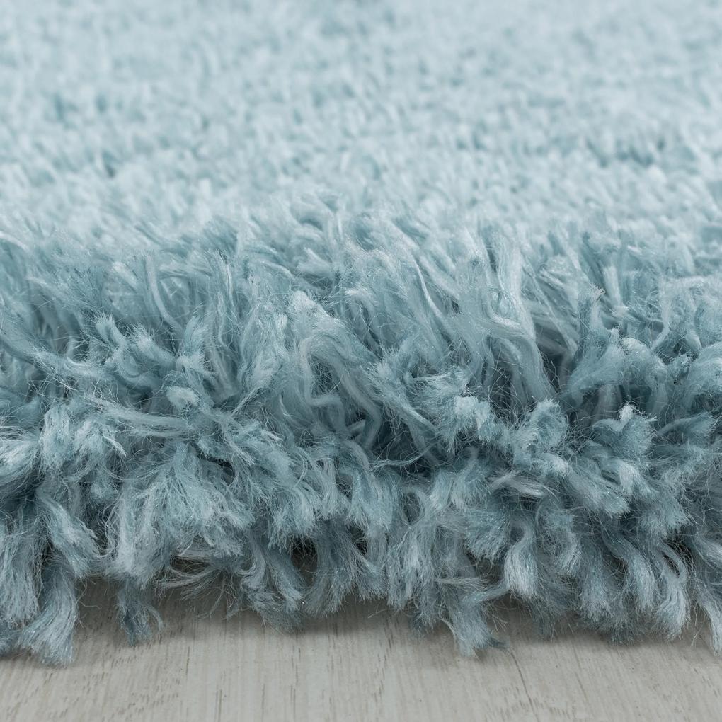 Ayyildiz Kusový koberec FLUFFY 3500, Okrúhly, Modrá Rozmer koberca: 160 cm KRUH