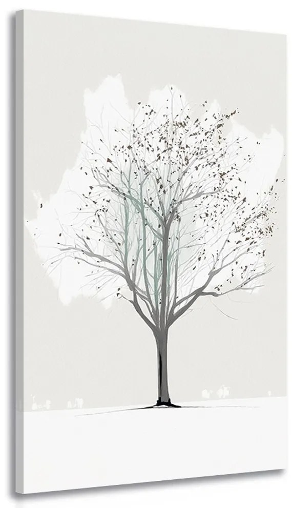 Obraz minimalistický zimný strom Varianta: 50x100
