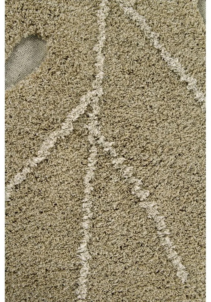 Kaki prateľný ručne tkaný bavlnený detský koberec 120x180 cm Monstera Olive – Lorena Canals