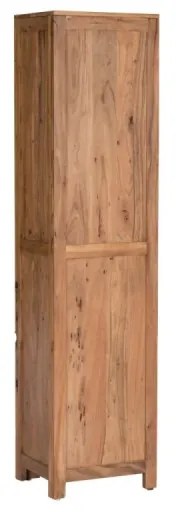 furniture-nabytek.cz - Masívna kúpeľňová skrinka Auckland z akáciového dreva, lakovaná, hnedá – 45×35×185 cm