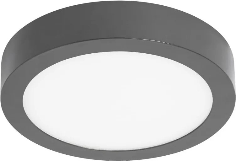 Sivé kruhové stropné svietidlo SULION, ø 22,5 cm