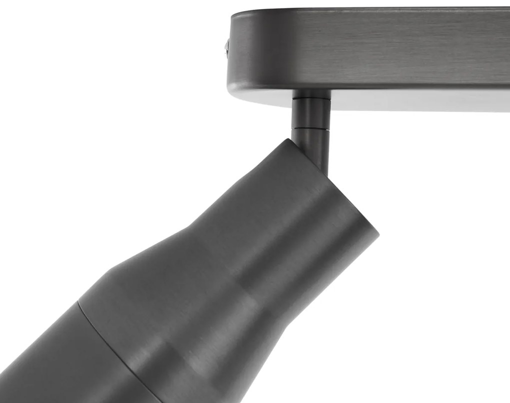 Zaoblené stropné bodové svetlo tmavosivé GU10 50 mm 3-svetlo - Stanley