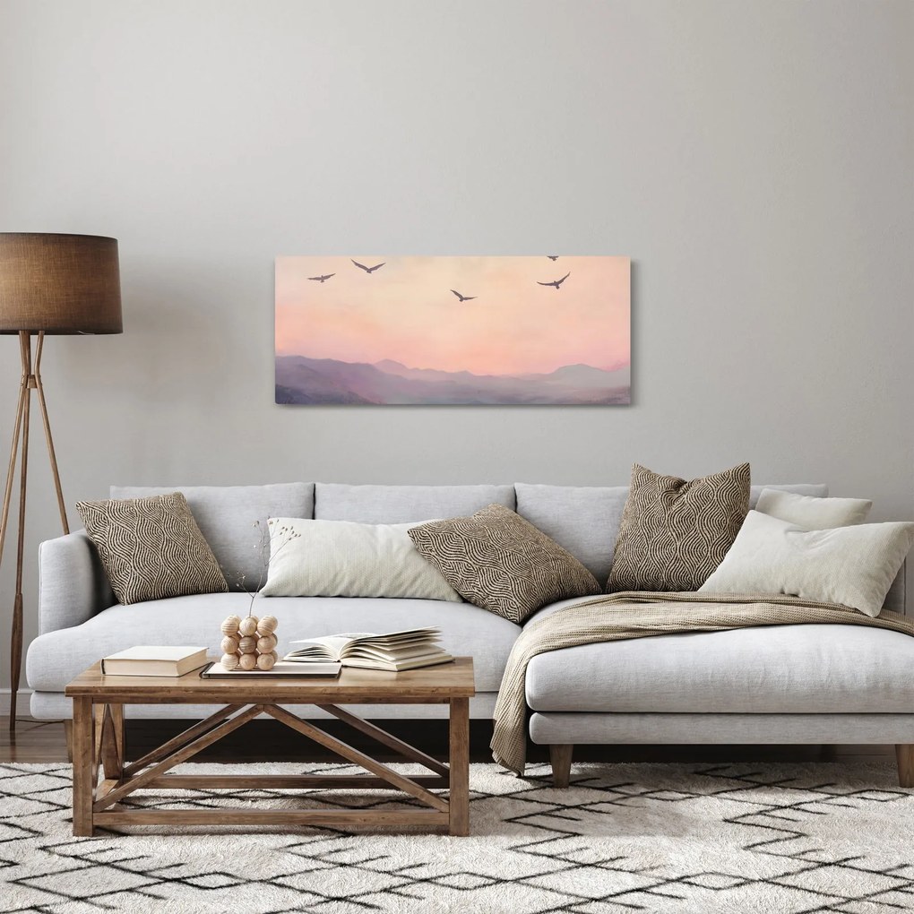 Obraz - Hejno vtákov II. (120x50 cm)