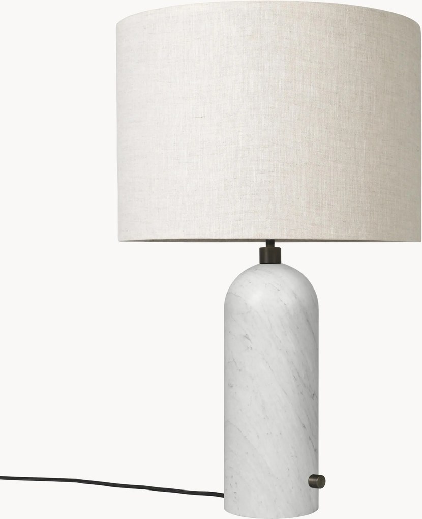 Veľká stmievateľná stolová lampa's mramorovým podstavcom Gravity, rôzne veľkosti