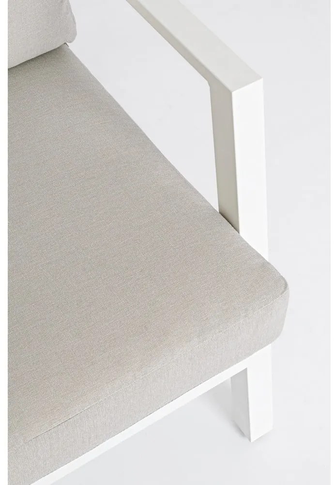 Bielá hliníková záhradná lounge súprava pre 4 Harley – Bizzotto