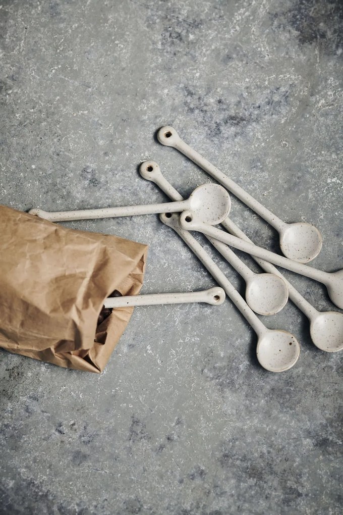 Lyžička Pion bielo-sivá