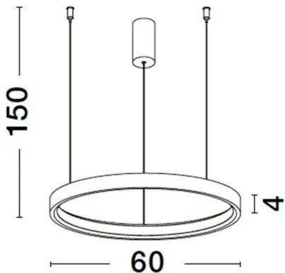 LED luster Perrine 60 čierne
