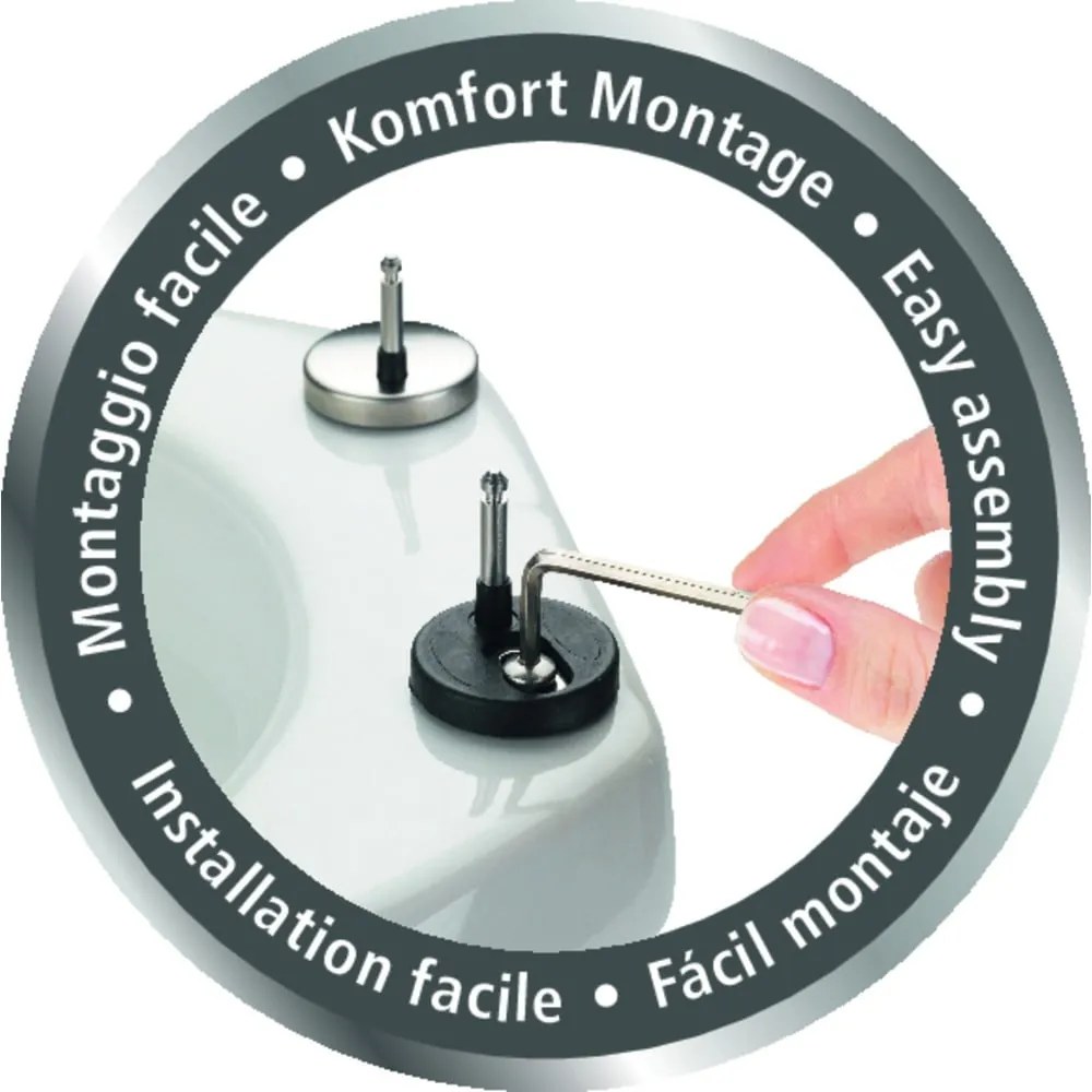 Záchodová doska s automatickým zatváraním 36,5 x 45 cm Corbara – Wenko