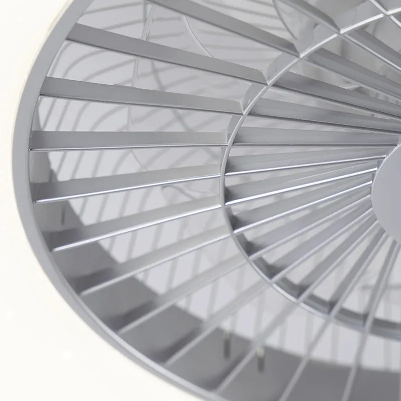 Stropný ventilátor strieborný s hviezdnym efektom 60 cm vrátane LED stmievateľný s diaľkovým ovládaním - Climo