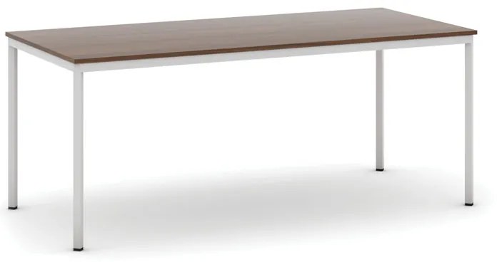 Jedálenský stôl, 1800 x 800 mm, sivá podnož, orech