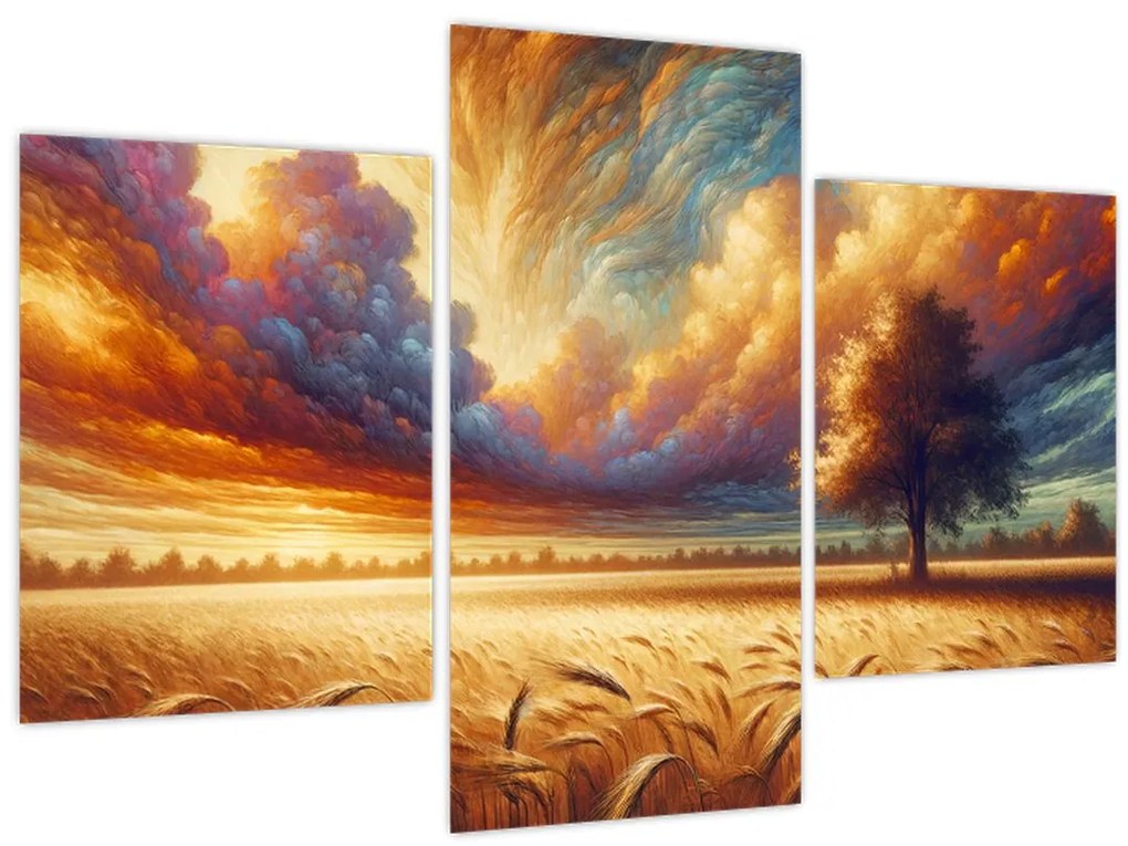 Obraz – Strom na poli (90x60 cm)
