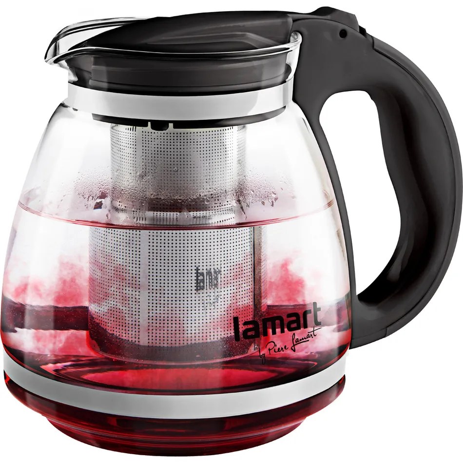 LAMART VERRE LT7027 kanvica sklenená 1,5l čierna 42002259, 1,5 l