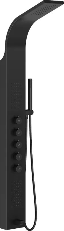 Mexen Timor sprchový panel s výtokom, čierny - 7621-04-70