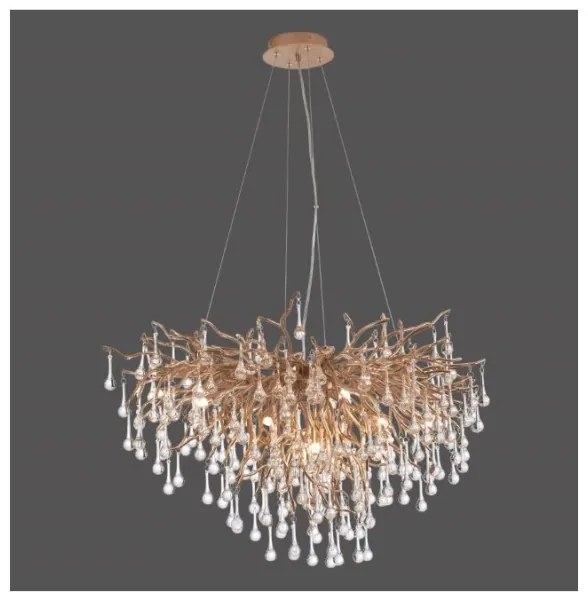 Paul Neuhaus 2192-11 - Luster na lanku ICICLE 10xG9/40W/230V 50x100 cm mosadz