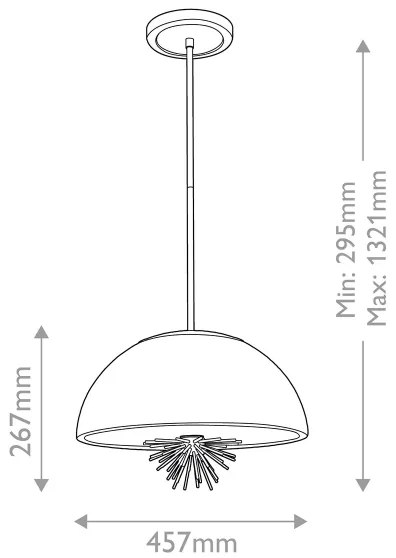 Quoizel STARING-3P-DG-OPAL-Luster na tyči STARING 3xE14/40W/230V pr.45,7cm zlatá