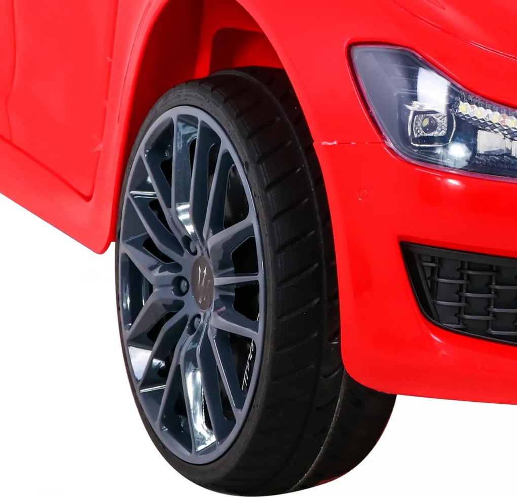 Ramiz Elektrické autíčko Maserati Ghibli na akumulátor červené + diaľkové ovládanie + pomalý štart + EVA + MP3 USB + LED