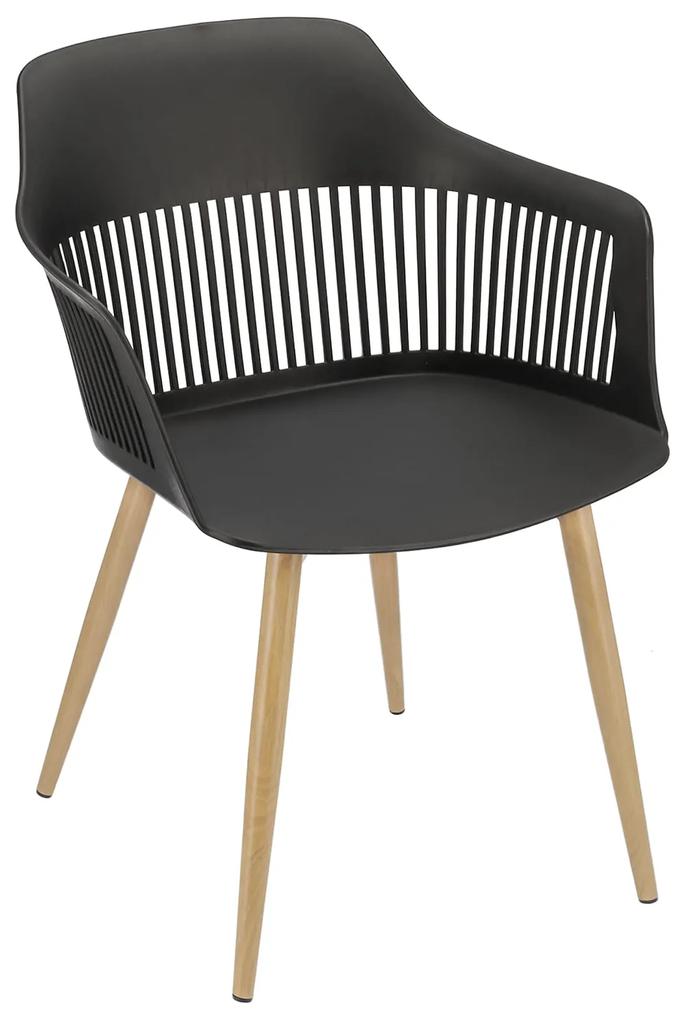 Dekorstudio Plastová záhradná stolička CORNIDO čierno-béžová