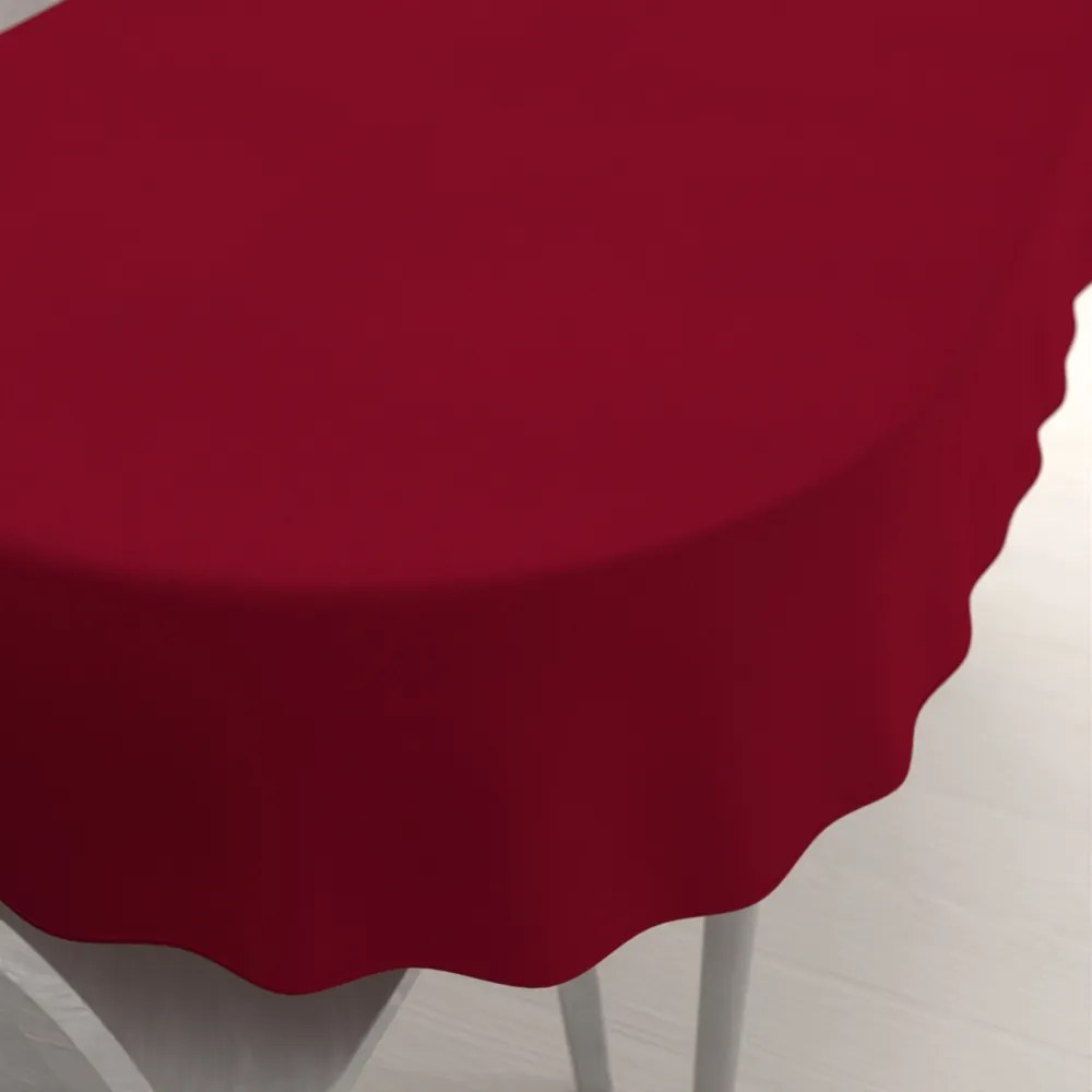 Biante Dekoračný oválny obrus BKU-106 Vínový 120x140 cm