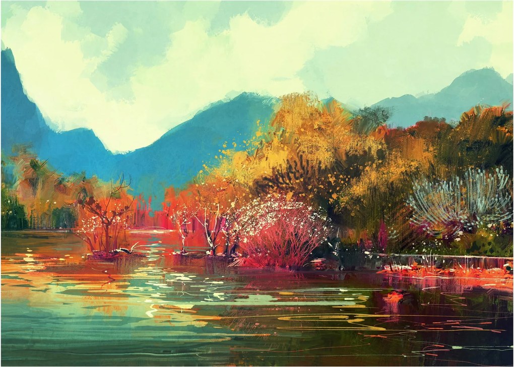Sklenený obraz - Farby jesene (70x50 cm)