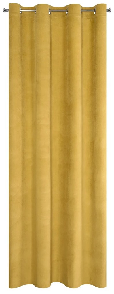 ZATEMŇOVACÍ ZÁVES NA KRÚŽKOCH MILO 140X250 CM ZLATÁ