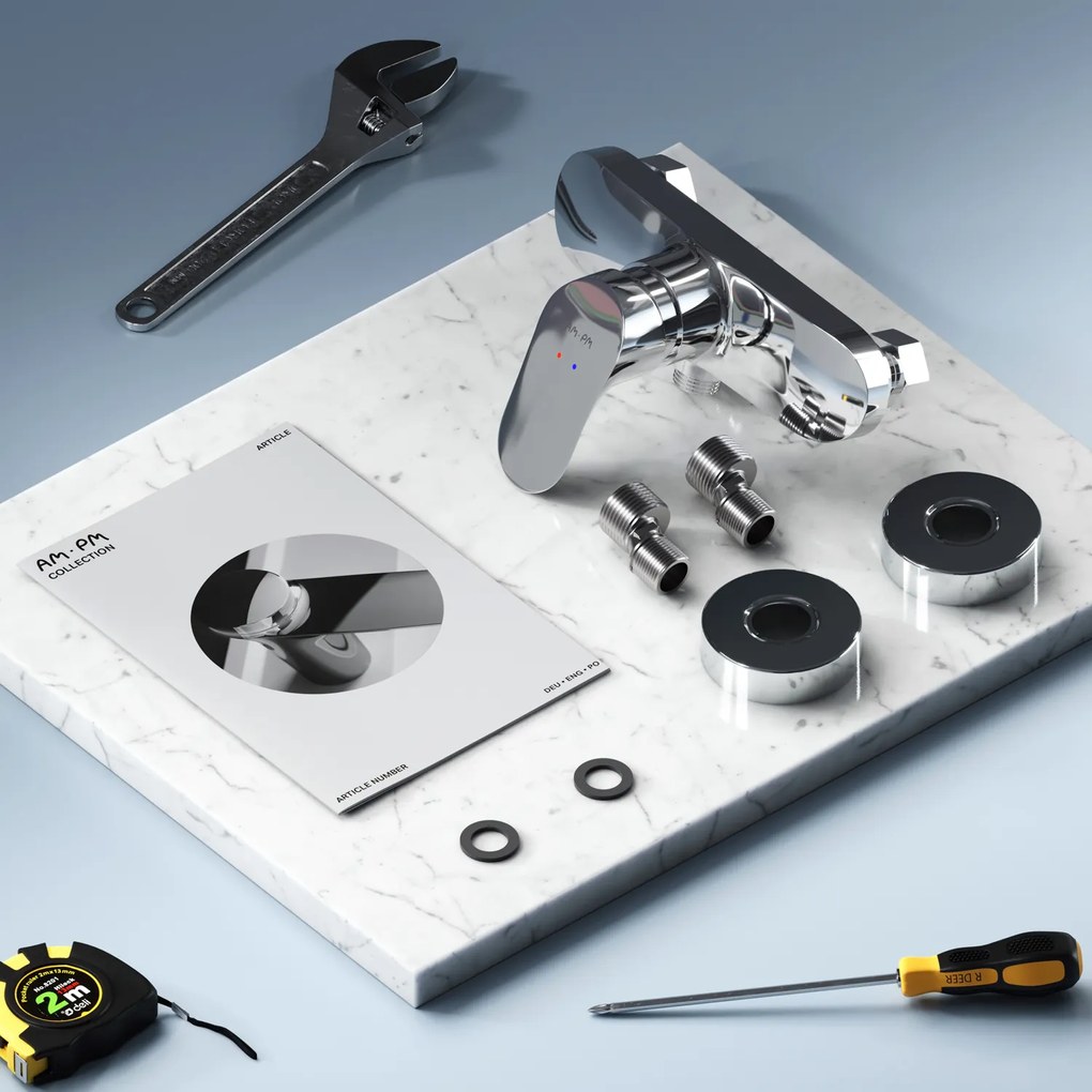 Sprchová batéria AM.PM Like FLA20000 jednopáková, chróm