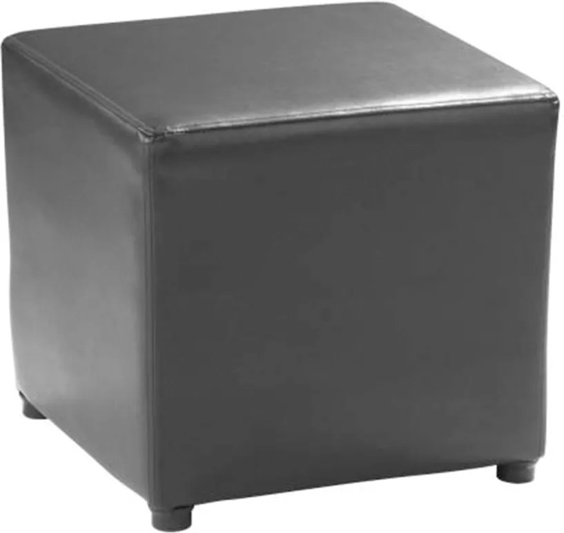 Taburet, čierna textilná koža, NIKI NEW