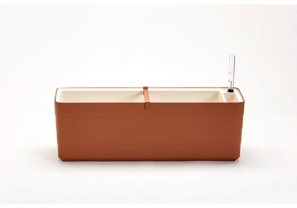 Plastia Samozavlažovací truhlík Berberis 60, terakota + slonová kosť, 60 cm