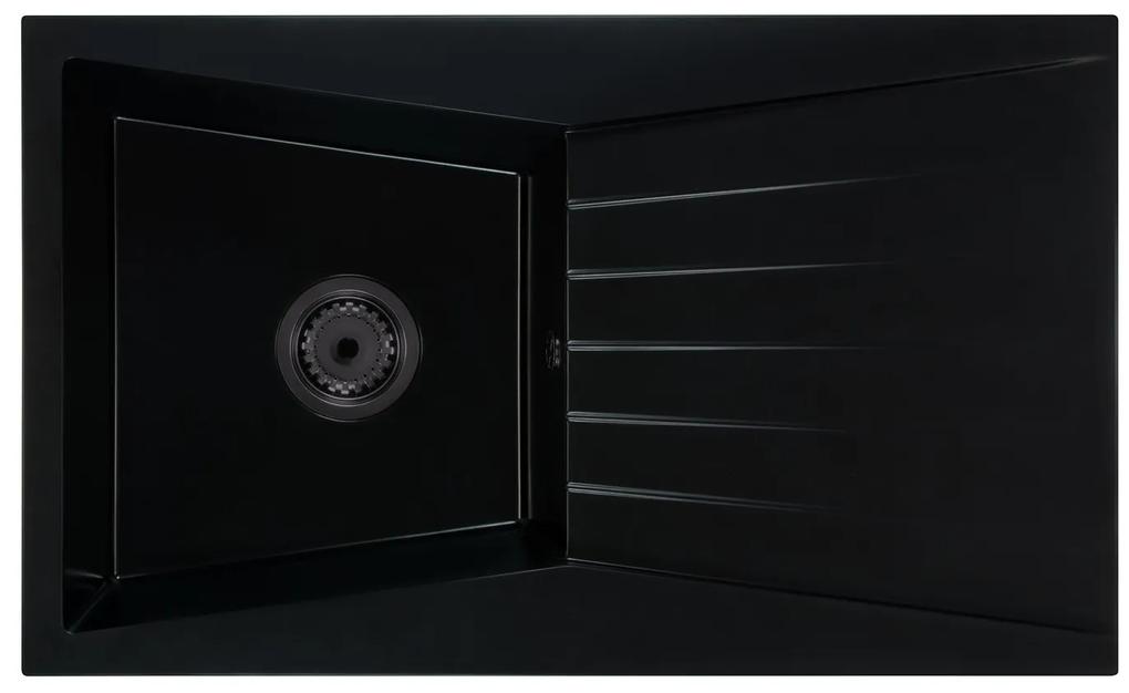 Kuchynský drez Ragod (čierna) (s 1 otvorom pre batériu) (P). Vlastná spoľahlivá doprava až k Vám domov. 1066153