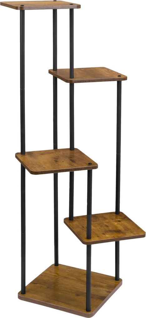 Stojan na květiny Marlon 107 cm černý/hnědý