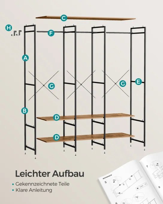 Otvorená šatníková skriňa RGR005B01