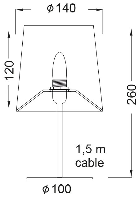 ACA DECOR Stolová lampa ARIOSO max. 40W/E14/230V/IP20, biela
